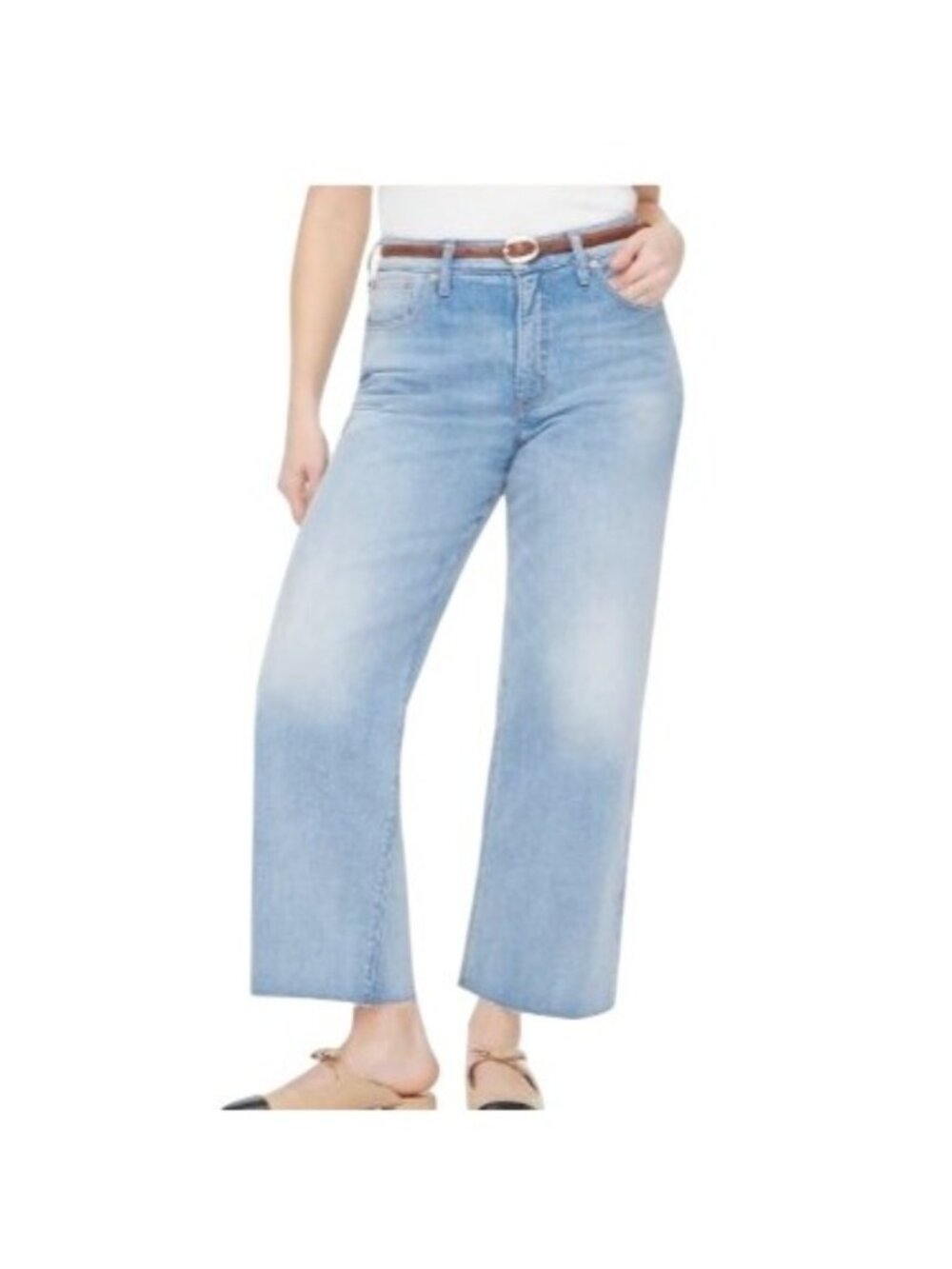 NWT J.Crew Factory Curvy Wide-Leg Cropped Jean Sz 34 All-Day Stretch High Rise